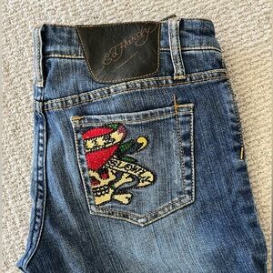 Ed Hardy Jean Shorts - Ladies 28 - 16” waist - 13” inseam